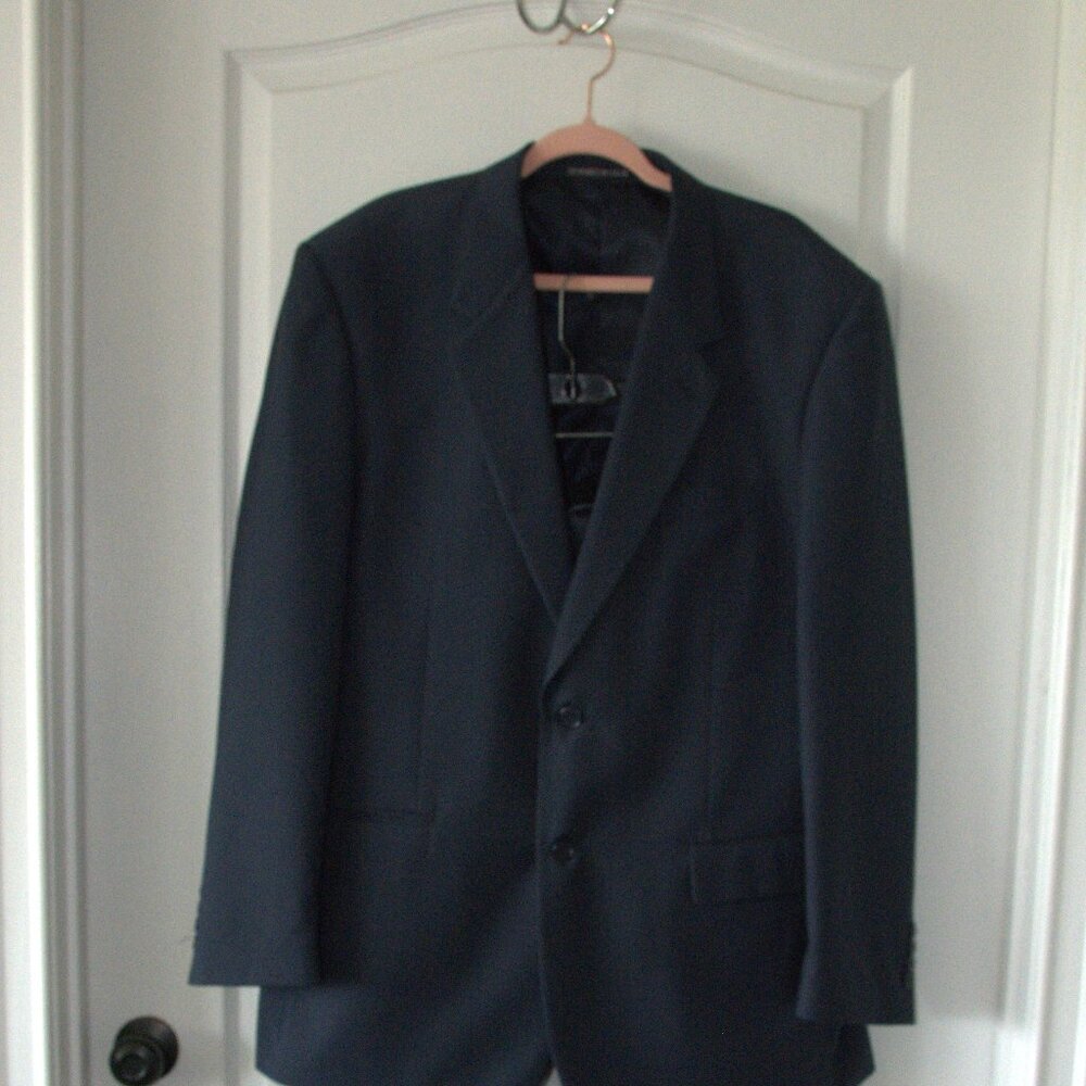 Armanno Uomo Men's 2 piece Jacket Blazer Two Button Italy Design size 44L